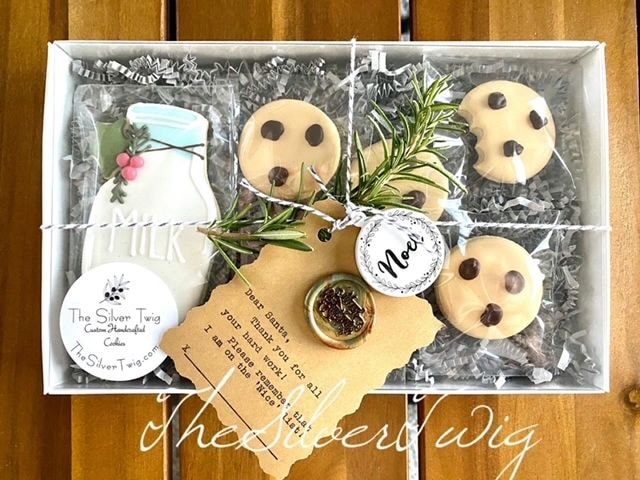 Cookie subscription gift box flat lay