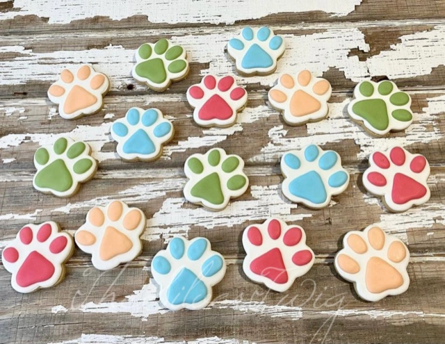 Paw print cookies