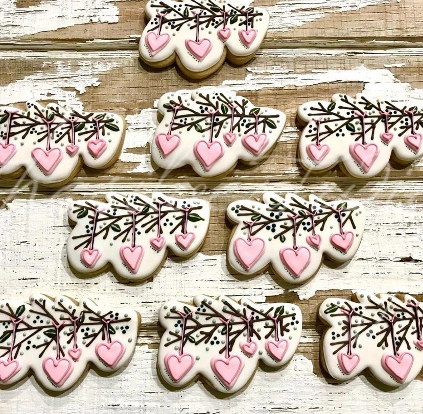 Valentine heart cookies