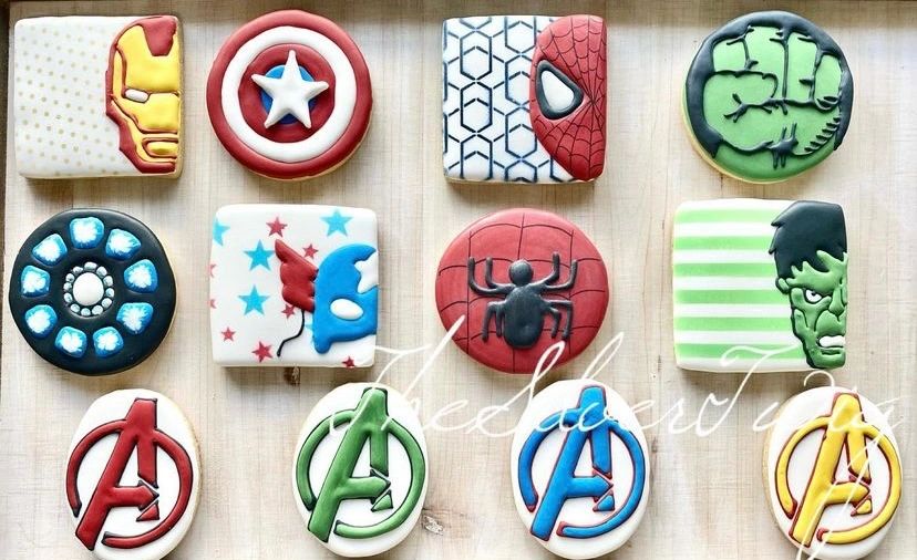 Marvel superhero cookies