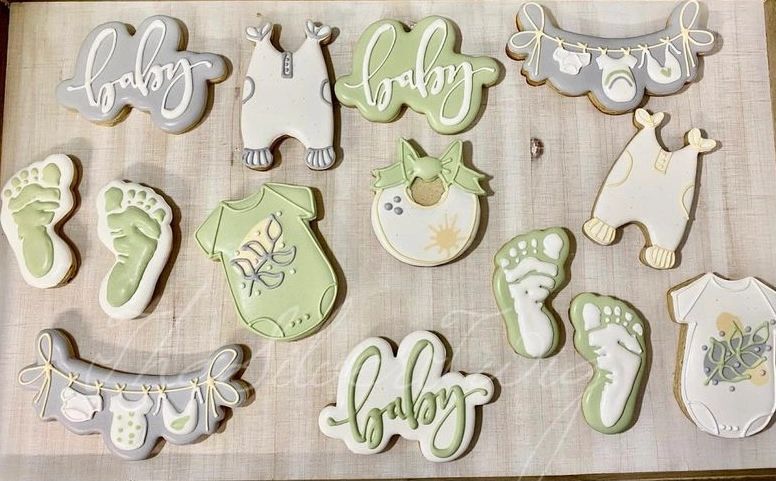 Baby shower cookies